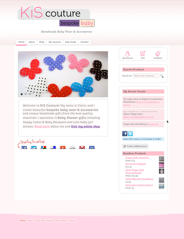 kiscouture ecommerce web design